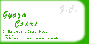 gyozo csiri business card
