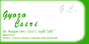 gyozo csiri business card